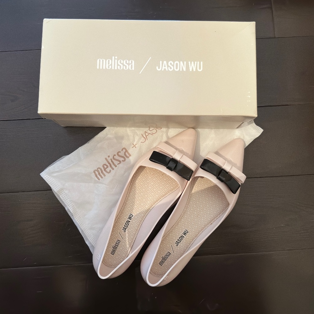 Melissa + Jason Wu Pink Ribbon Runner Flats - Size 9